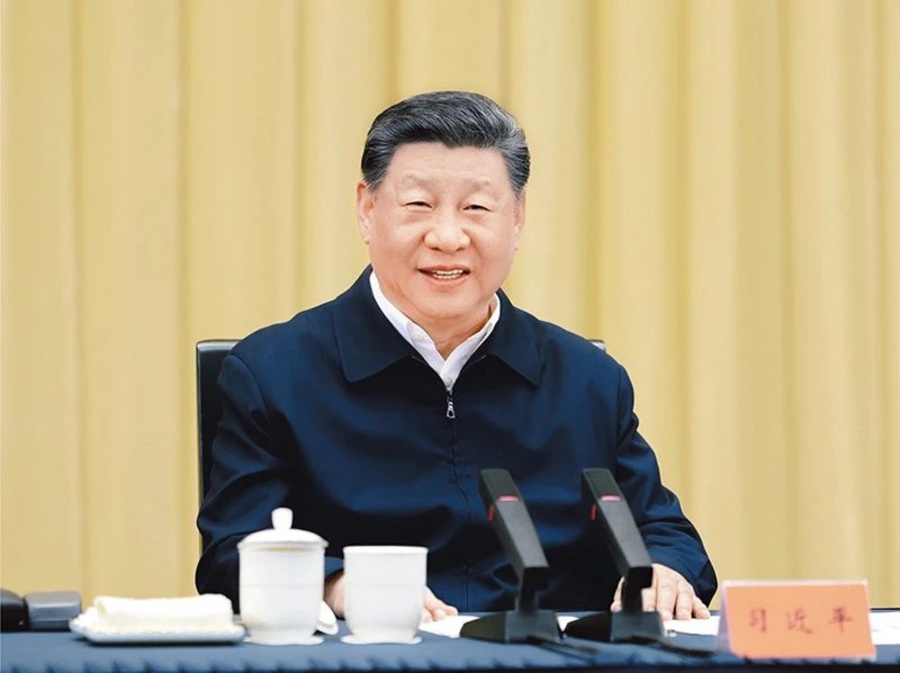 2025年4月30日上午,中共中央总书记、国家主席、中央军委主席习近平在上海主持召开部分省区市“十五五”时期经济社会发展座谈会并发表重要讲话。 新华社记者 王晔摄.jpg